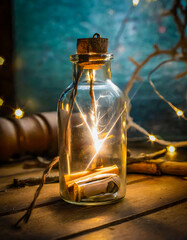 The Magic of  Lighting in a Glass Bottle is Priceless