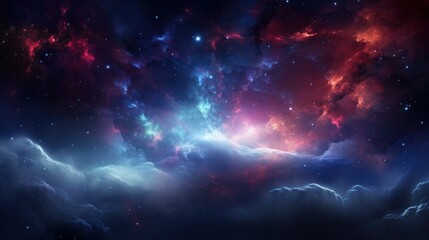  a space filled with stars and clouds with a sky full of stars in the middle of the image and the sky filled with clouds and stars in the middle of the middle of the image.