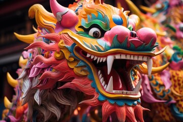 Chinese dragon. A symbol of luck and prosperity during Chinese New Year celebrations.