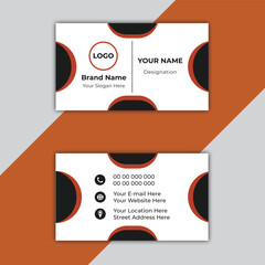 Double-sided creative business card. Template. Portrait and landscape orientation. Horizontal and vertical layout. Vector illustration. Modern and simple business card. vector design template.