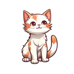 Obraz premium cute cartoon cat sticker 