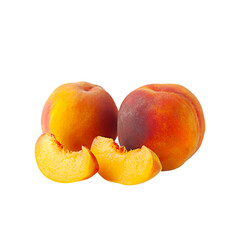 Peach isolated on a white background. Peach isolate.