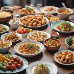 Various-food-dishes-on-table