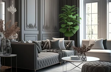 Foto op Plexiglas Generative AI illustration of glamour modern style interior design © Milena