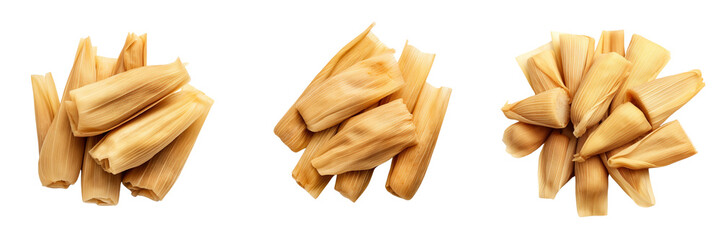 Set of Tamales isolated on white or transparent background