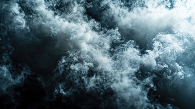 A black and white photo capturing smoke in the air. Perfect for illustrating concepts related to pollution, fire, and mystery