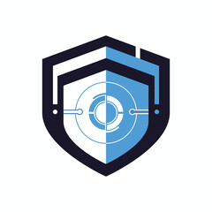 Security guard shield style vector logo design template