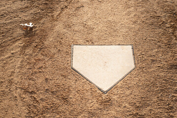 Little league baseball field, home plate.