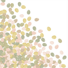 Happy Easter Banner. Pattern of eggs, flowers and twigs. For card, banner, poster, flyer, and web. Spring Festival. Vector illustration