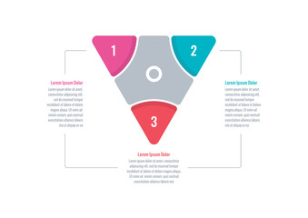triangle infographic template. three step briefing template. business, web, magazine, internet, annual report infographic template