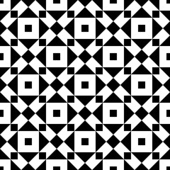 Rhombuses, triangles, squares seamless pattern. Folk wallpaper. Checks, diamonds, triangular shapes ornate. Geometric background. Tribal motif. Ethnic ornament. Textile print, abstract. Vector art.