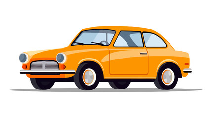 Old car drawing isolated vector. Retro auto illustration. Antique vehicle for emblem, business card and design.