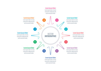star infographic template. book. web, business, internet, annual report, magazine infographic template. eight step informational template