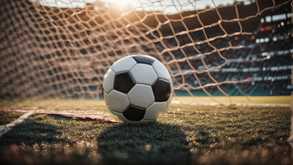 Soccer ball mesh background banner