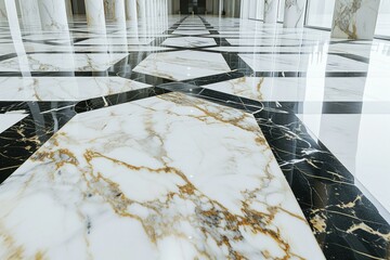 Luxurious Marble Floor Design in Modern Interior