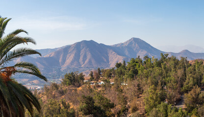 vista do Cerro El Carbón em Santiago do Chile