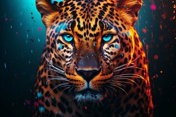 leopard in the night