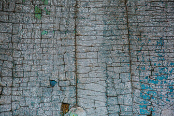 Obraz na płótnie Canvas Texture of an old blue wooden wall, shabby fence