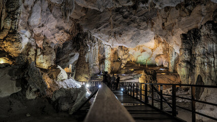 Fototapeta na wymiar The caves in Phong Nha region in Northern Vietnam