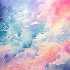 background, abstract watercolor in light pink-purple-yellow tones-blue shades. High quality photo