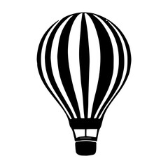 Vector illustration. Silhouette of a hot air balloon for flight. Sticker.