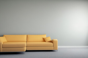 Designing an Empty Room with a Stylish Sofa