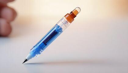 Ozempic Insulin injection pen or insulin cartridge pen for diabetics. - obrazy, fototapety, plakaty