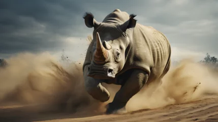 Türaufkleber Rhino Running © kitti