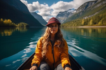 Serene Canoe Journey through Fjords