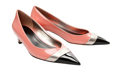 Elegant Pointed Toe d'Orsay Flats for Effortless Chic Isolated on Transparent Background PNG.