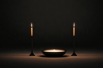 Candles on Dark - A Sublime Dance of Light