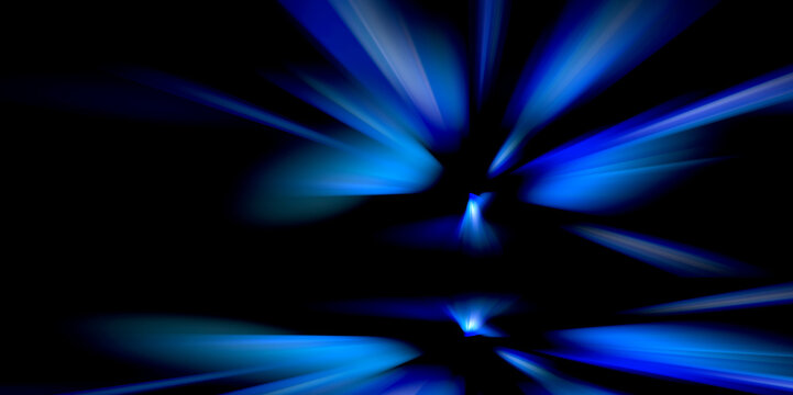abstract background with glowing lines, blue beam light blast blurred image
