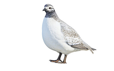 Witnessing the Graceful Ptarmigan in Its Habitat Isolated on Transparent Background PNG.