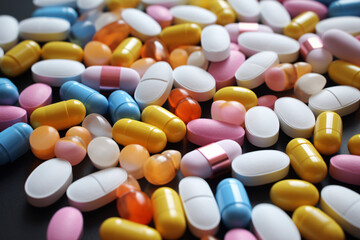colorful pills background