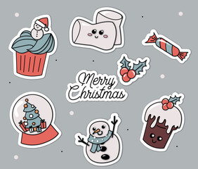 Christmas vector illustrations set