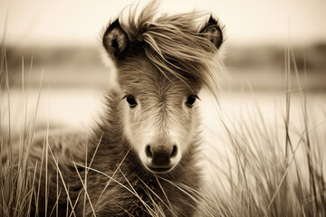 A majestic wild horse standing tall with head held high, exuding a sense of pride and confidence in its natural habita