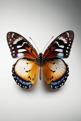 butterfly on a white background. Generative AI,
