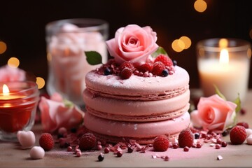 Valentine’s Day simple cakes in pastel tones