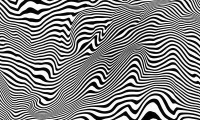 Monochrome abstract flow pattern background. Vector illustration