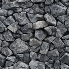 Gray Granite Stone Background, Aged Rough Rock Material Texture Top View,