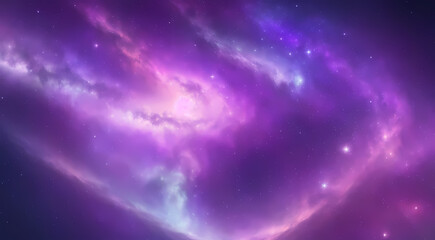 Celestial Dreams - Embark on a cosmic journey with galactic swirls in deep purples, blues, and pinks, accented with silver or gold Background. Generative AI