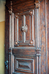The old entrance door to the house , Nowy Sącz Poland,EU - obrazy, fototapety, plakaty