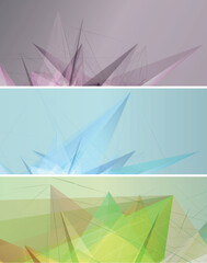 Technology concept abstract futuristic background, banner set.