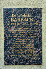 Commemorative plaque Barbacki Nowy Sącz