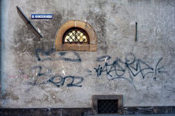 arhitecture of the old town facades of buildings