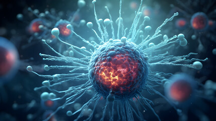 cancer cell
 - obrazy, fototapety, plakaty