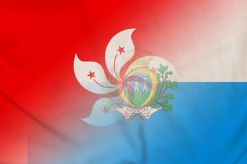Hong Kong and San Marino national flag transborder contract SMR HKG