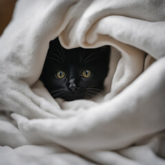 Mały czarny kotek