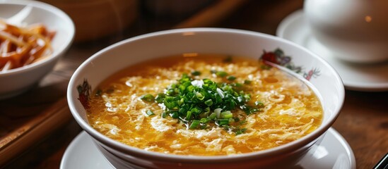 Taiwan's famous traditional soup is egg flower soup.