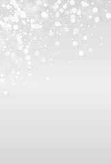 Silver Snowflake Vector Grey Background. Xmas